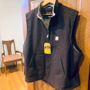 CARHARTT Mock-Neck Sherpa Lined Loose Fit Vest